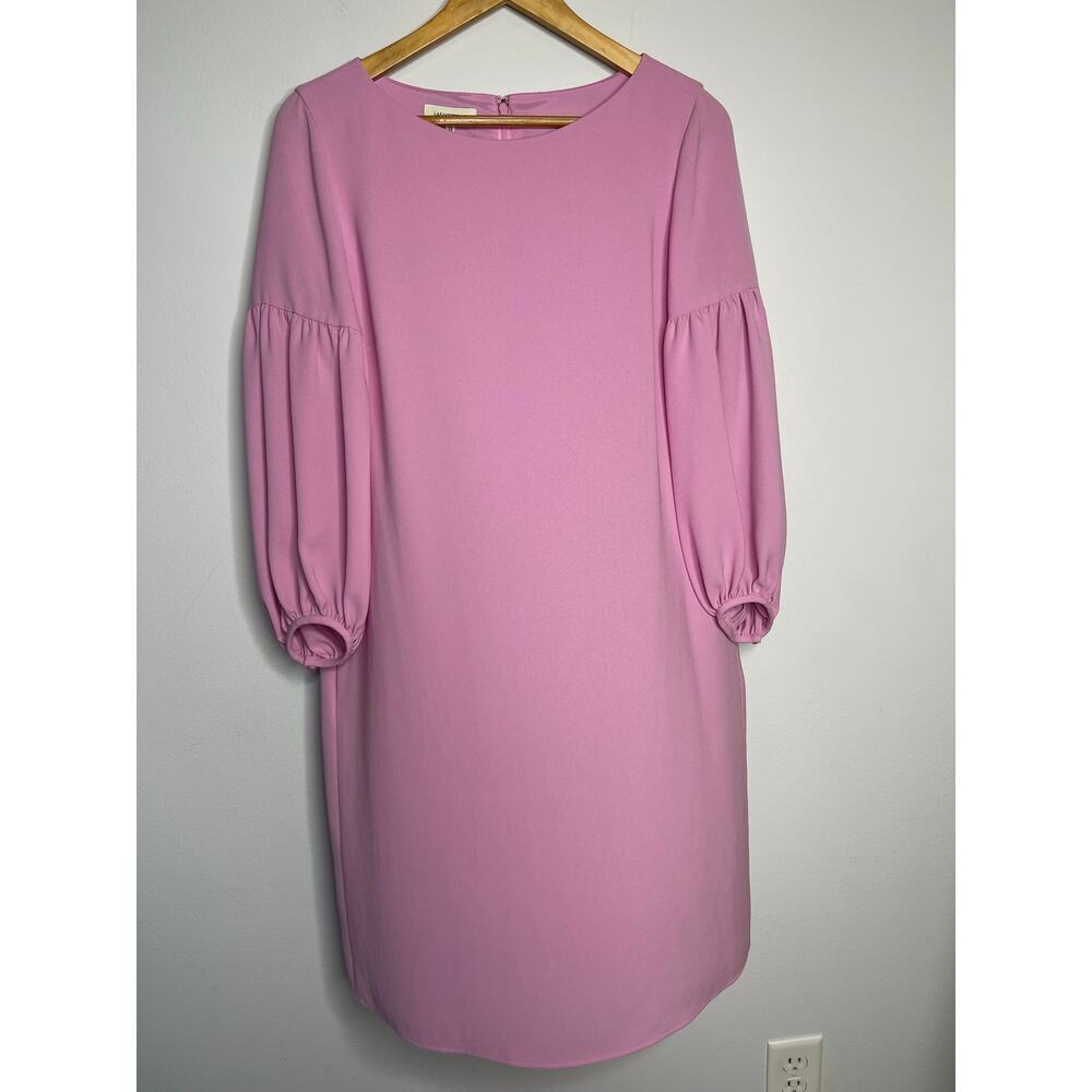 Lafayette 148 NY Karlie Finesse Crepe Shift Dress size S Pink Office Career - Picture 8 of 11